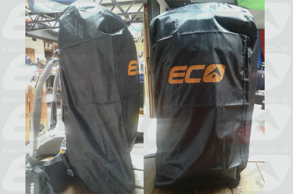 Eurocamping > ECO CUBREMOCHILA L - Cubremochila universal impermeable de gran tamaño. Cordon de ajuste. Adaptable para mochilas desde 50 hasta 90 litros.