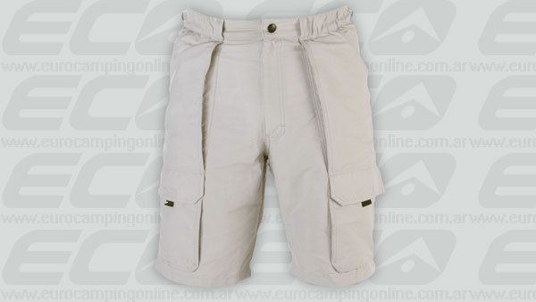 Eurocamping > RAFFIKE BERMUDA GHIBLIS MENS - Secado rápido Cuatro bolsillos delanteros; dos con tapa y velcro Dos bolsillos traseros amplios con velcro. Cintura