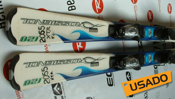 Eurocamping > ROSSIGNOL ROC X EASY SKI + AXM 300 SS - Similares a los snowblades o skiboard. Skis cortos para esquiadores jovenes, atrevidos, avidos de nuevas emociones y