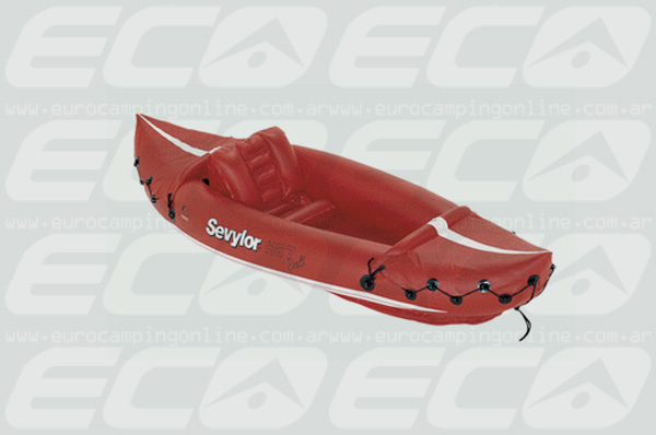 Eurocamping > SEVYLOR CANOA BALI - Canoa para 1 persona apta para lagos o ríos de lenta correntada. La calidad del nylon PVC brinda años de uso.