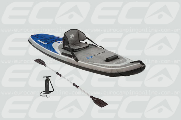 Eurocamping > SEVYLOR KAYAK K3 QUIKPAK - Get closer to the water and all the beauty swimming in it when you explore in a Sevylor® QuikPak™ K3 Covered Sit-On-Top