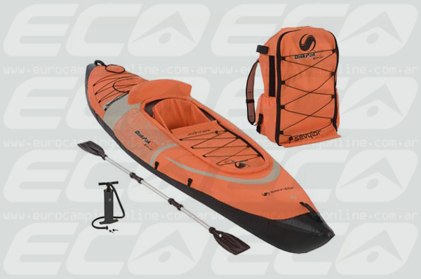 Eurocamping > SEVYLOR KAYAK K5 QUIKPAK - Get closer to the water and all the beauty swimming in it when you explore in a Sevylor® K5 QuikPak™ Kayak. This