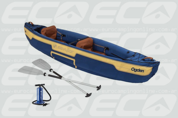 Eurocamping > SEVYLOR KAYAK OGDEN - Canoa inflable onstruido en PVC de alta resistencia y una cubierta de polyester de 600D, que aumenta su rigidez