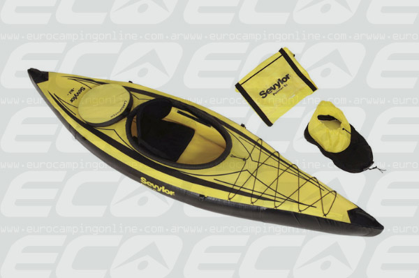 Eurocamping > SEVYLOR KAYAK POINTER - Pointer K1, as the name implies has a very pointed bow and stern and this, combined with 2 skegs, and a flat bottom