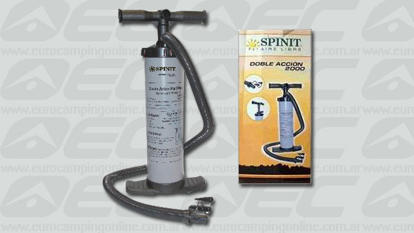 Eurocamping > SPINIT INFLADOR DOBLE ACCION 2000 - Infla y desinfla en forma rápida inflables de gran volúmen. Alta circulación de aire. Doble accion: infla al subir y al