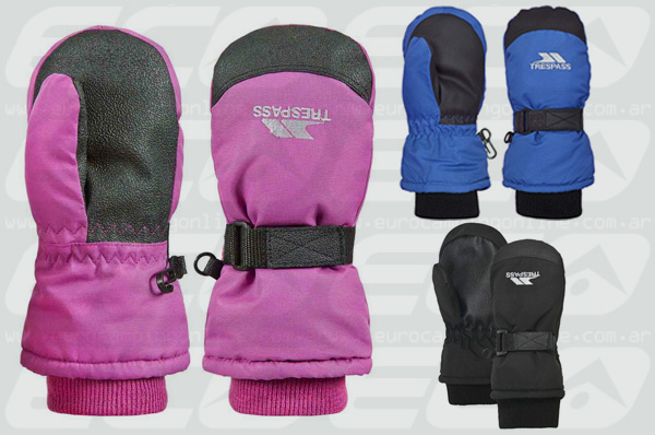 Eurocamping > TRESPASS GUANTE COWA JUNIOR - Una manera fácil de mantener las pequeñas manos calientes. Mitones acolchados y ligeros diseñados para proteger las