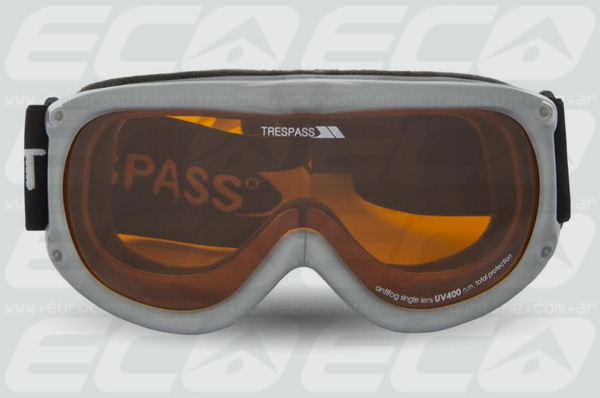 Eurocamping > TRESPASS ANTIPARRA YAMA JR - Antiparra para niños. Muy liviana: peso 290gr. Lente naranja. Anti-fog. Proteccion UV 400nm total. Vincha regulable,