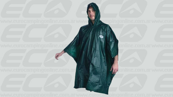 Eurocamping > WATERDOG CAPA PS25 - Poncho para el agua con capucha y visera Fabricado en PVC 0,25mm Liviano y compacto Doblado en compacto estuche CODIGO